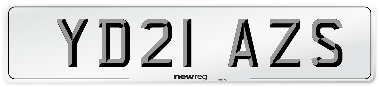 YD21 AZS Number Plate from New Reg